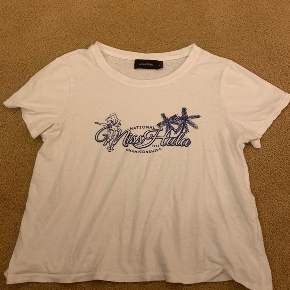 Minkpink Miss Hula White T-shirt, M - Picture 3 of 4